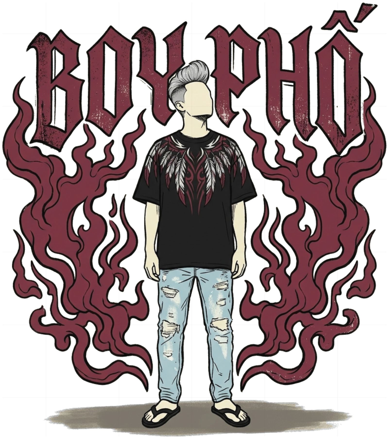 Áo Thun Boy Phố Streetwear Phong Cách Gothic Y2K Form Rộng Cotton Co Giãn Cực Chất - 150826-18-50-HMH
