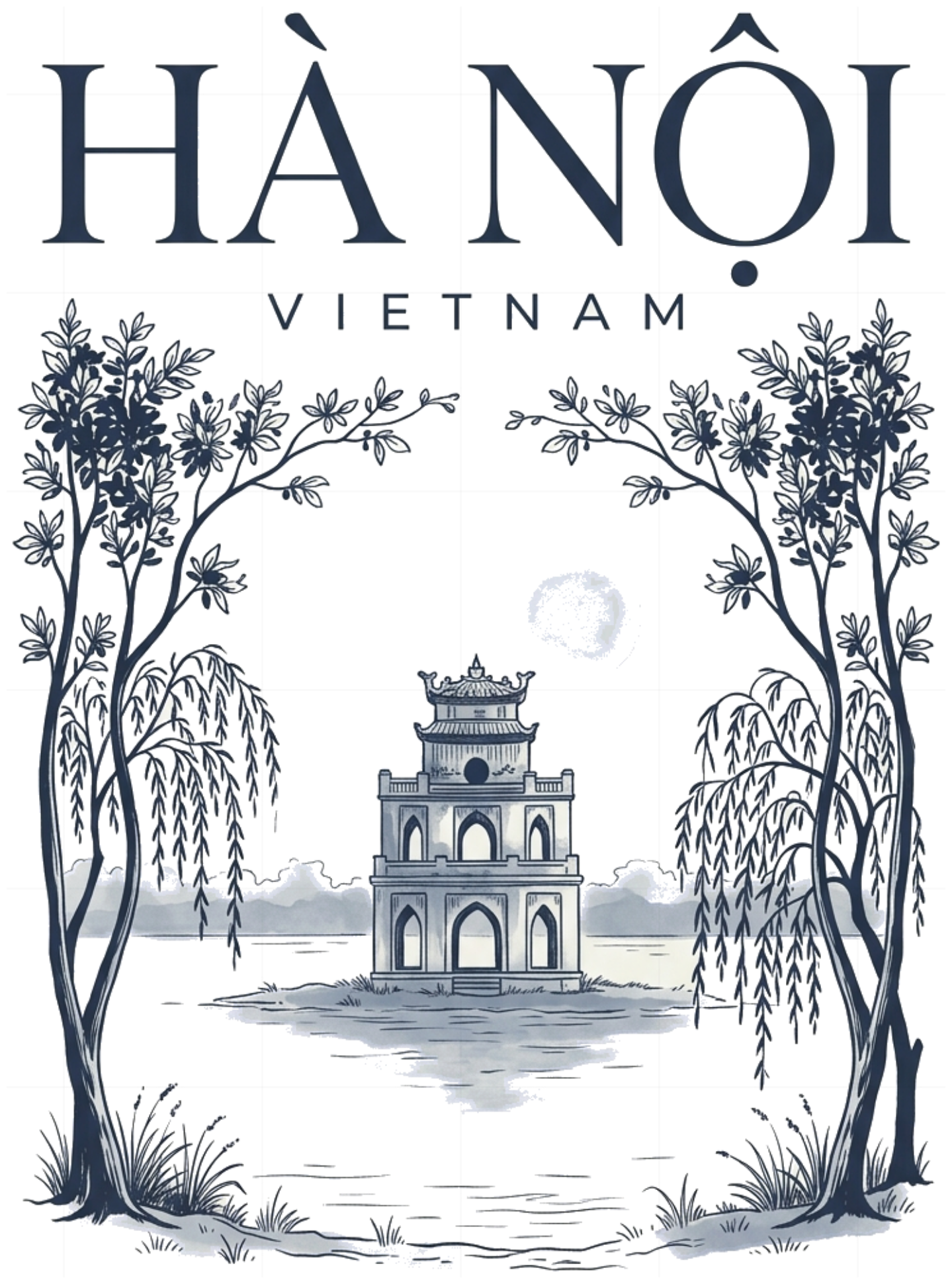Áo Phông Unisex Hà Nội Tháp Rùa Vintage Form Rộng Cotton Co Giãn 4 Chiều Streetwear Cao Cấp - 150926-16-07-JKX