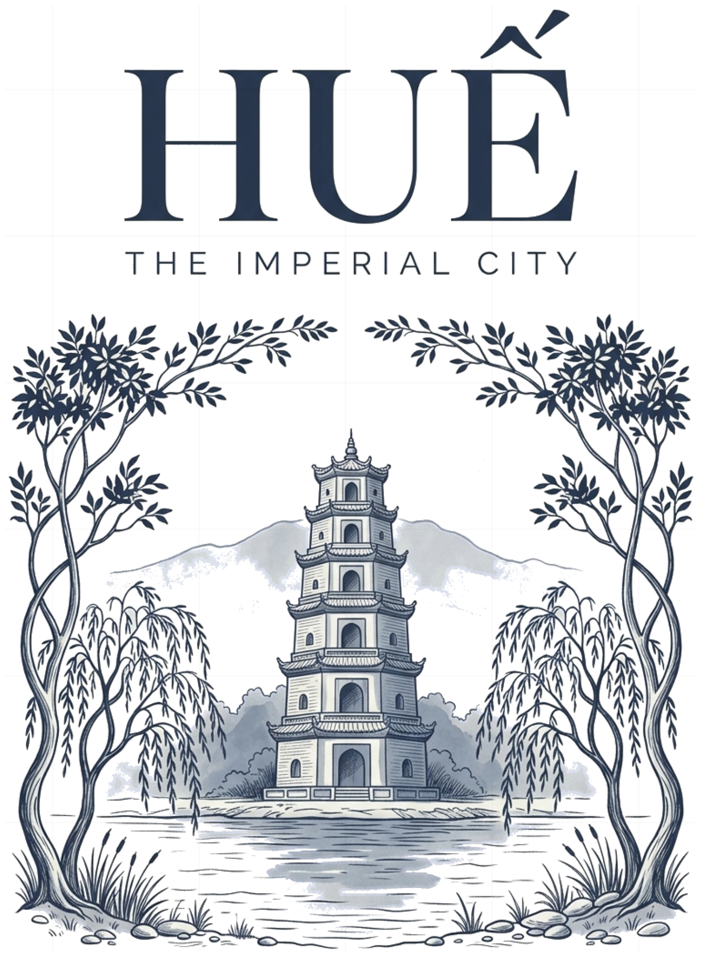 Áo Thun Huế The Imperial City Vintage Cotton 100% Unisex Form Rộng Phông Cố Đô Du Lịch Việt Nam - 150926-16-26-OHS