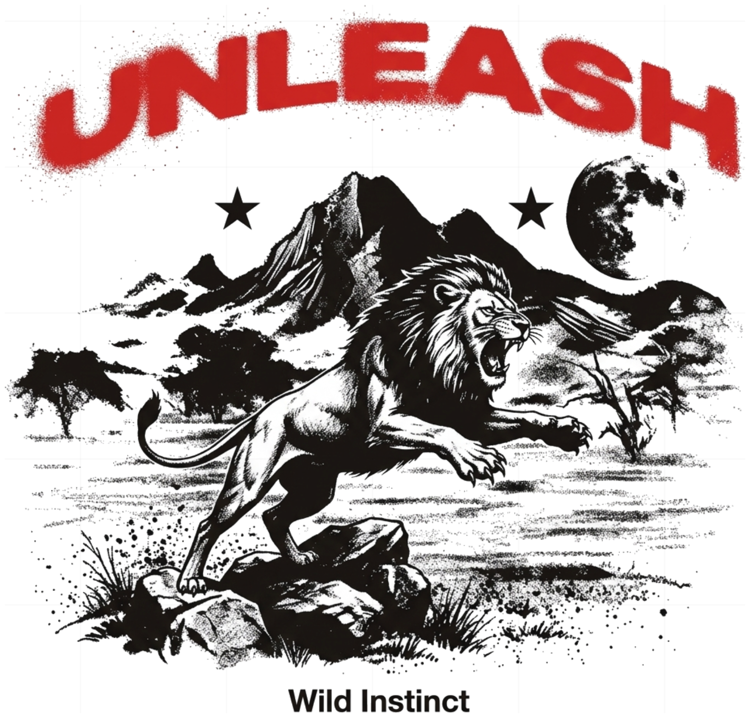 Áo thun Boxy Streetwear Unleash Wild Instinct Cotton 100% Áo phông nam nữ Local Brand - 150926-16-47-EKJ