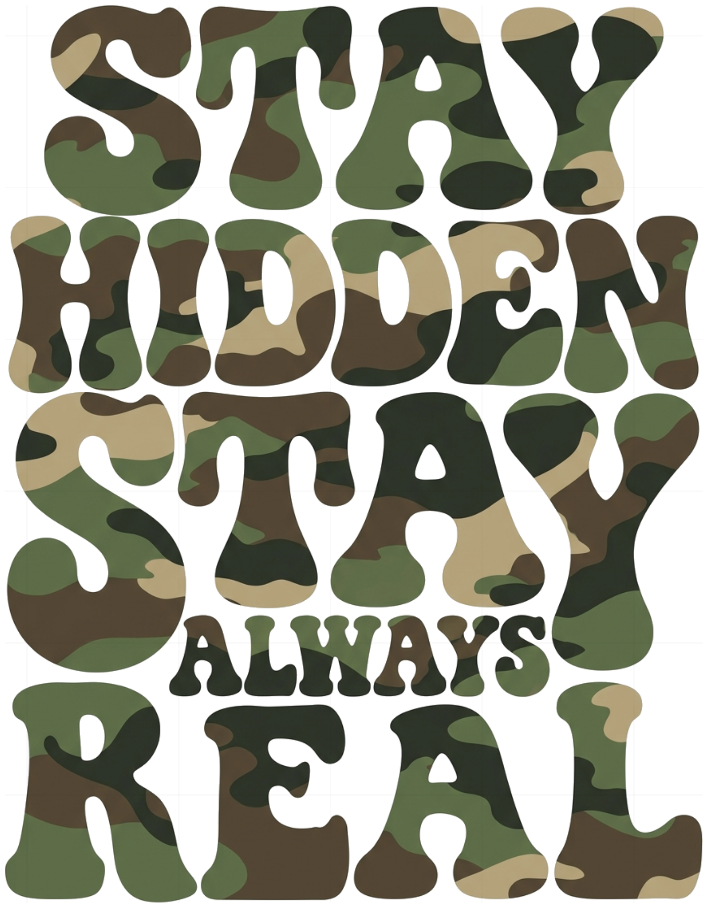 Áo thun Streetwear STAY HIDDEN Camouflage Rằn Ri Form Rộng Retro Cá Tính - 151026-16-33-VES