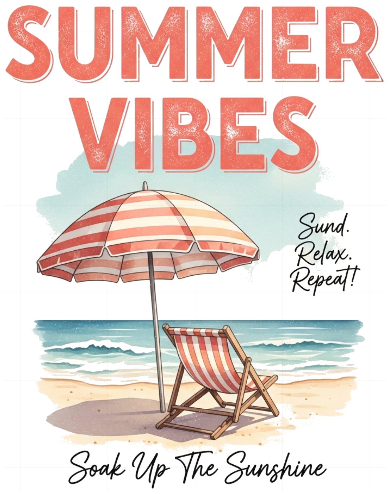 Áo Thun Summer Vibes Vintage 1970s Form Rộng Cotton Cao Cấp Du Lịch Biển - 160626-14-03-PCA