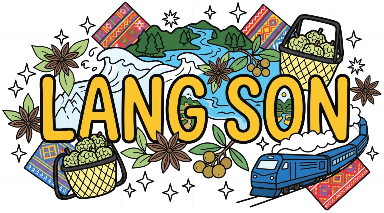 Áo thun du lịch Lạng Sơn VNXK HAMCHOI Trắng cotton form rộng Lang Son Discovery Tee - 160726-15-02-GRZ