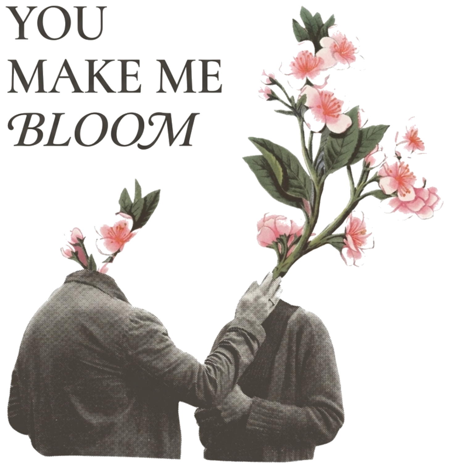 Áo thun Unisex Vintage Surrealist Couple You Make Me Bloom Form Rộng Cotton Nghệ Thuật - 160926-11-22-NTH