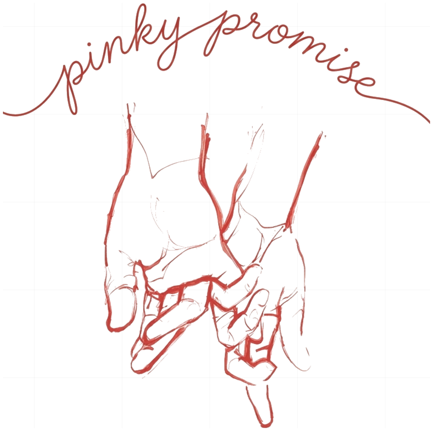 Áo Thun Unisex PINKY PROMISE Minimalist Áo Phông Đôi Tay Móc Ngoéo Tình Yêu Cotton Form Rộng - 160926-14-12-XAG