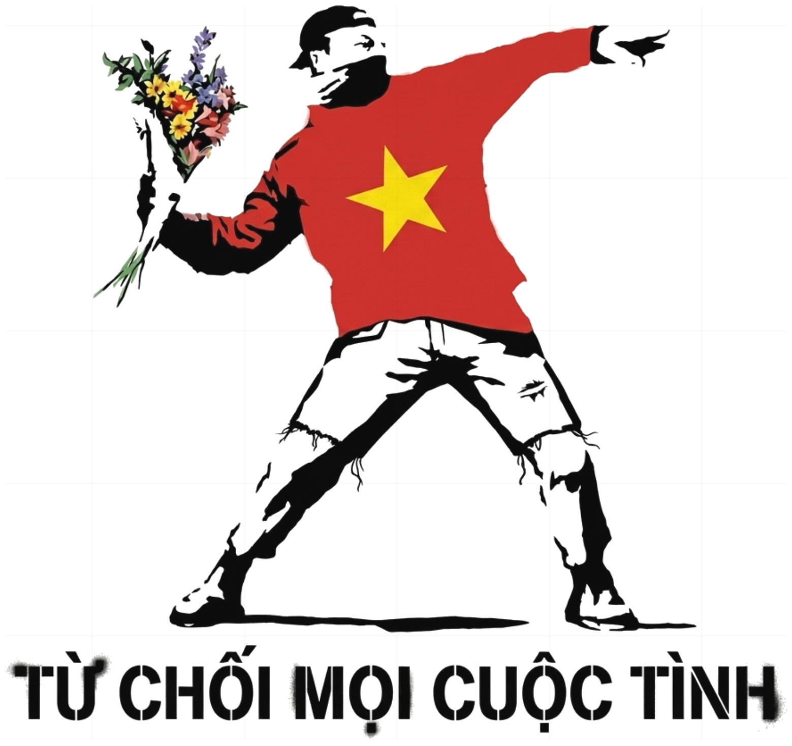 Áo Thun Tay Raglan Từ Chối Mọi Cuộc Tình Unisex Form Rộng Streetwear Graphic Tee vietnam.yo - 160926-14-28-EZR
