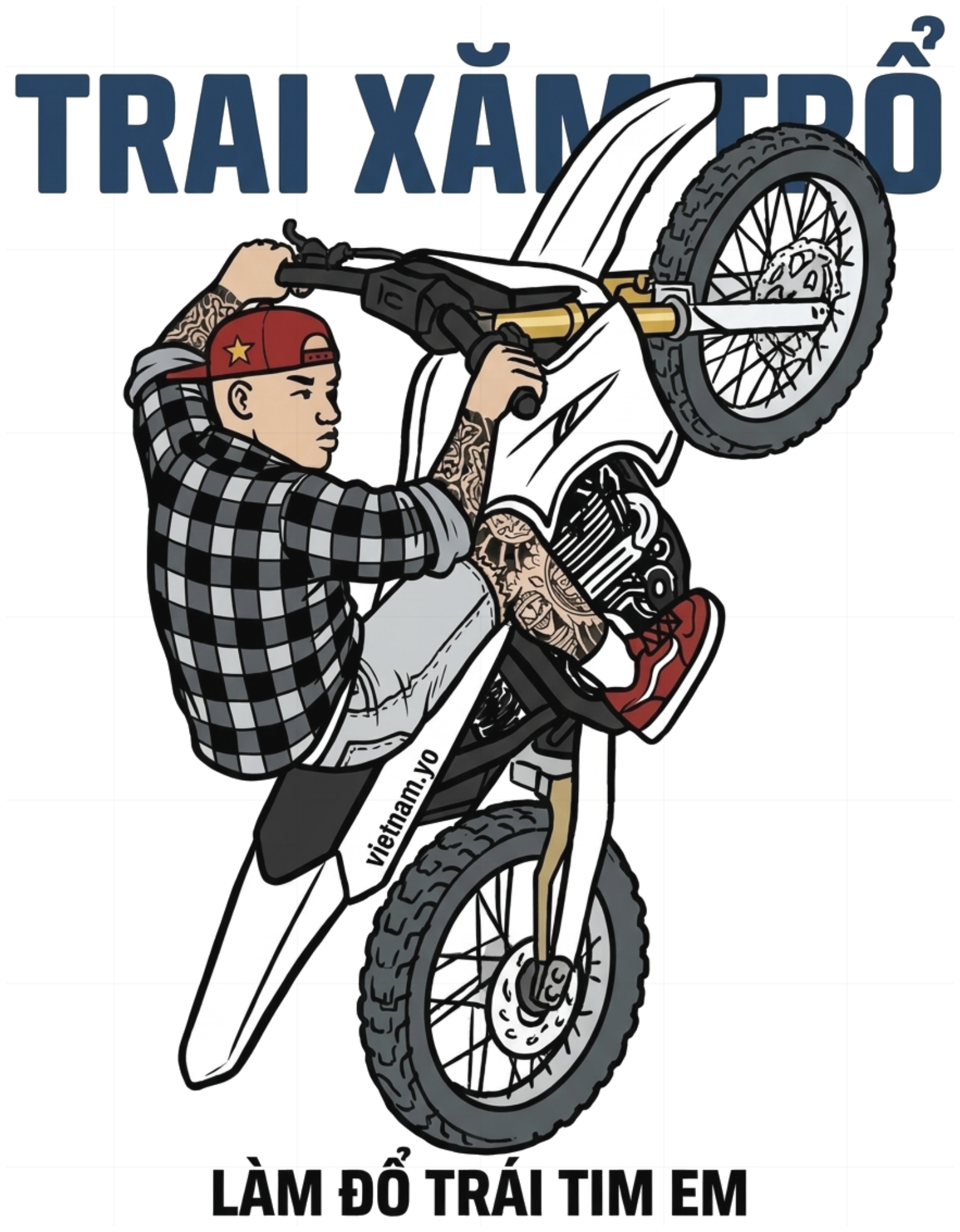 Áo Thun Trai Xăm Trổ Xe Cào Cào Unisex Oversize Streetwear vietnam.yo - 160926-16-45-ZTW