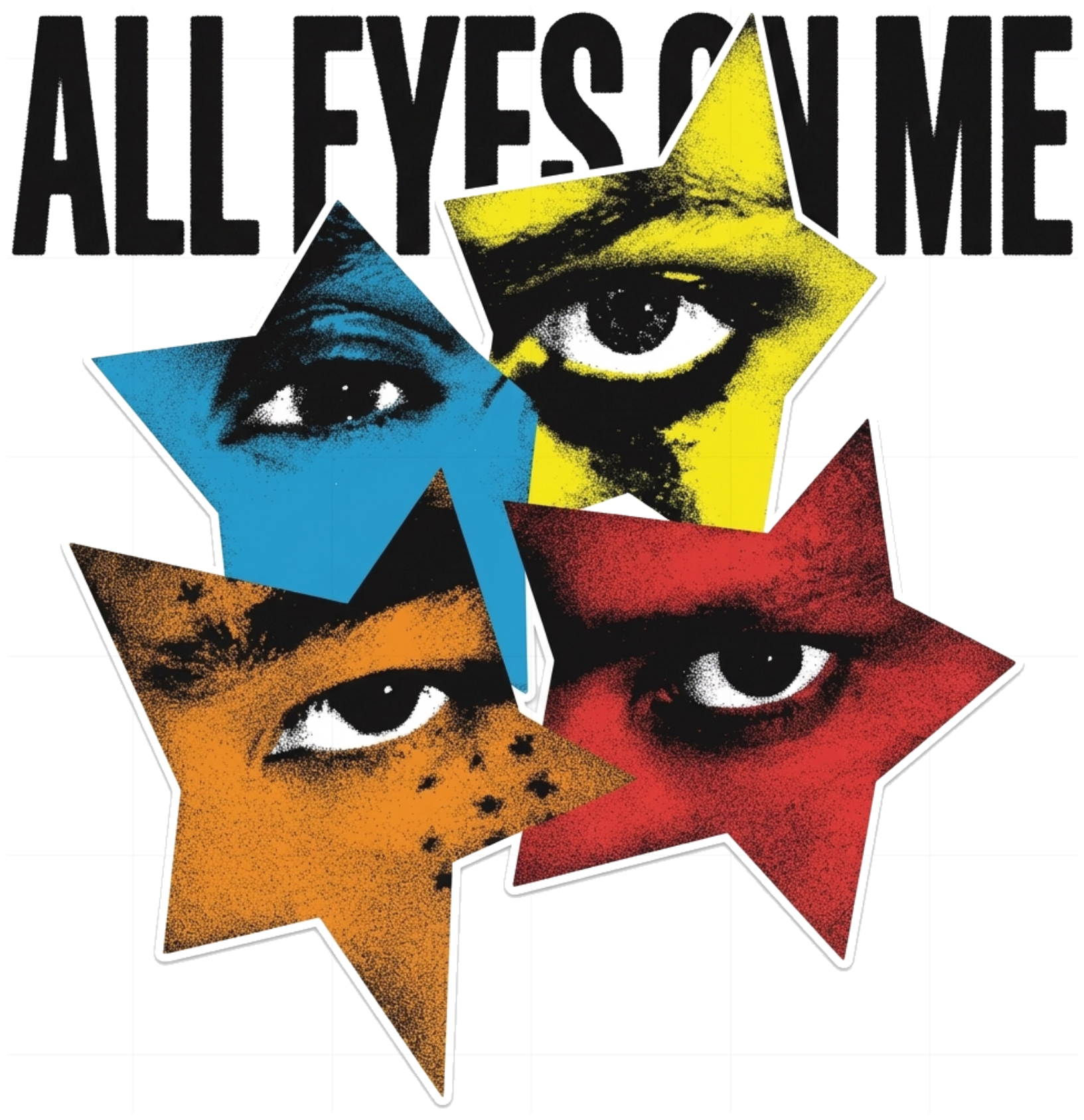 Áo Phông Oversize Unisex Streetwear Y2K Acid Grunge Thiết Kế ALL EYES ON ME Cotton Dày Dặn - 161026-09-22-EWP