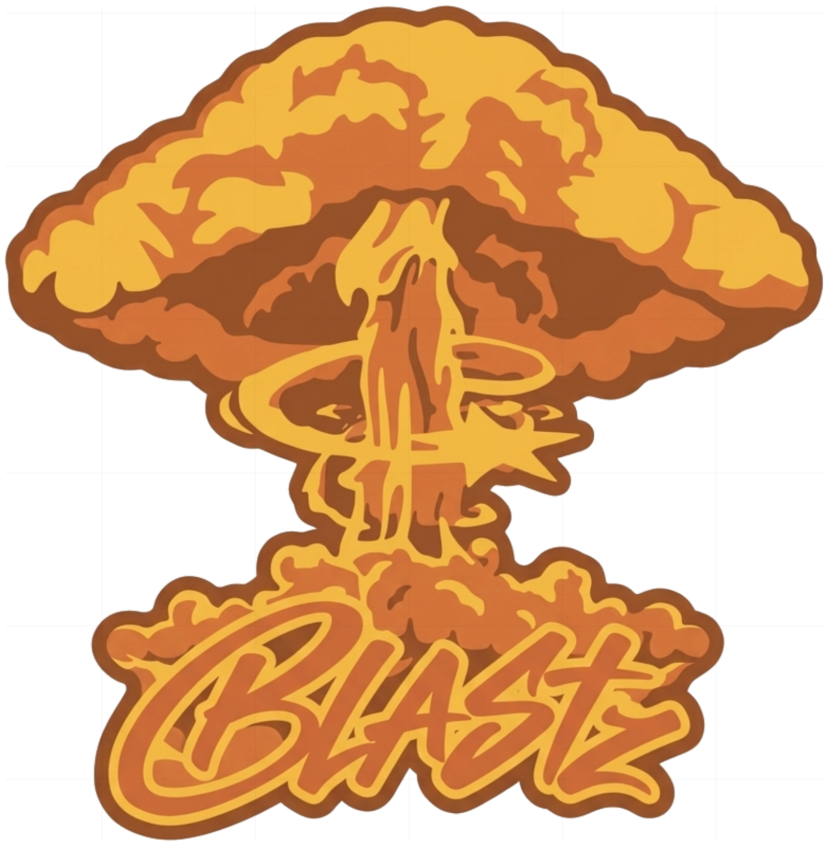 Áo Thun Unisex BLAST Mushroom Cloud Style Y2K UK Drill Oversize Cotton Cao Cấp - 161026-10-26-GJZ