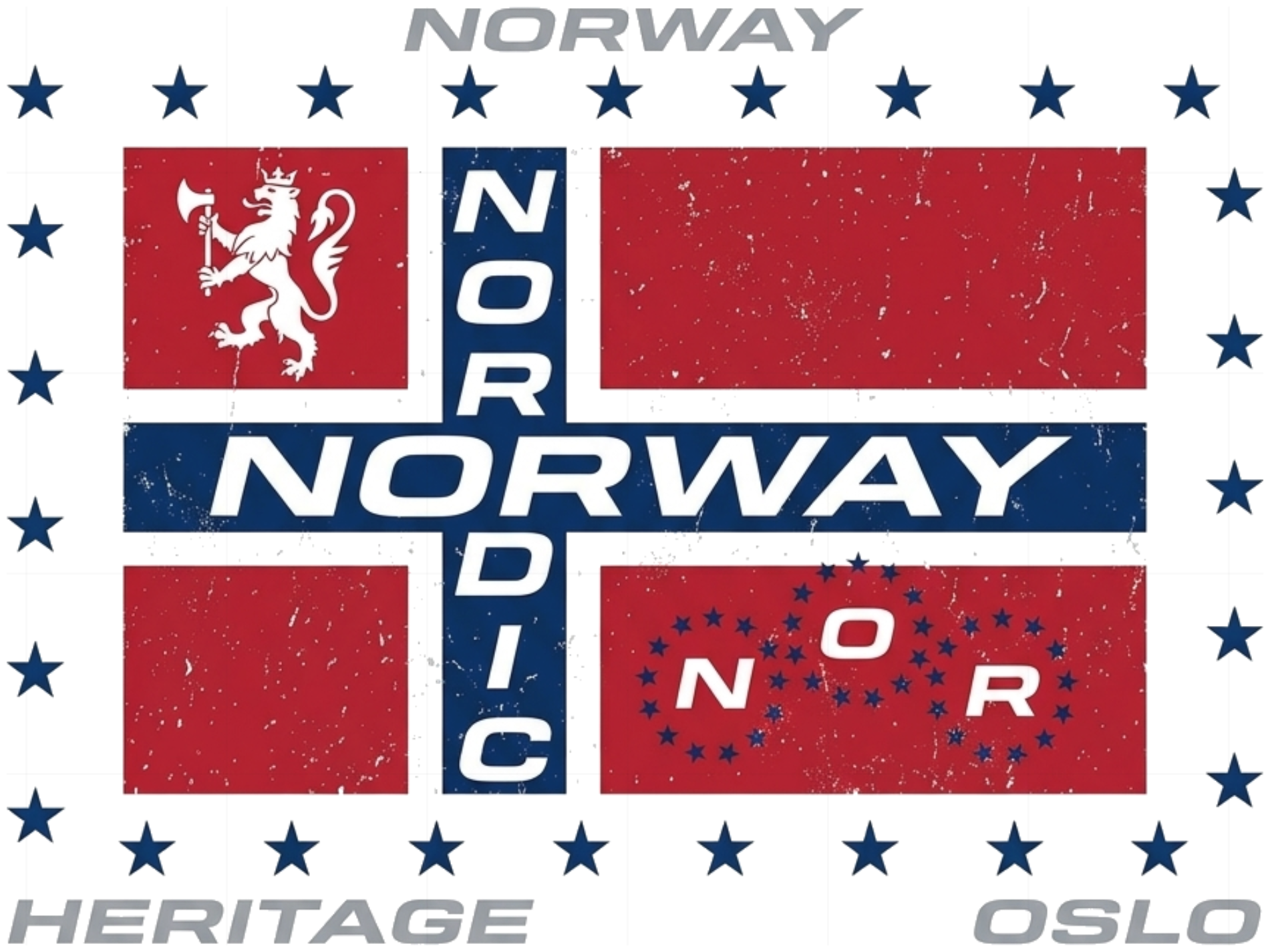 Áo Phông Boxy Cotton Premium In Hình Norway Nordic Streetwear Phong Cách Scandinavia - 161026-11-43-NXH