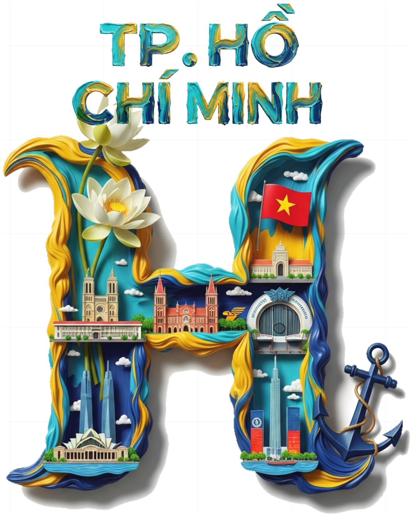 Áo Thun Trắng In Hình Nghệ Thuật Sài Gòn Design - 170426-10-17-VHP