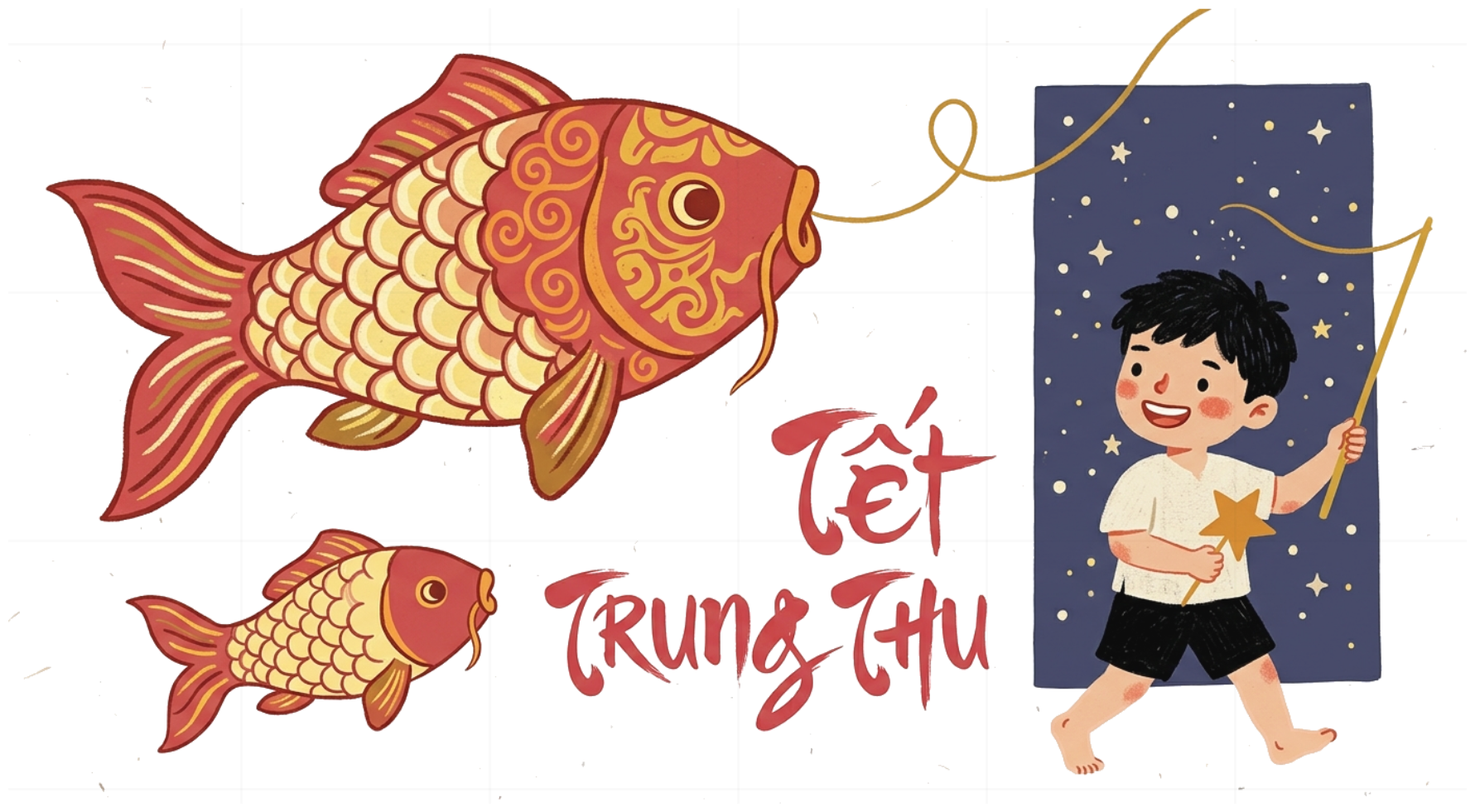 Áo Thun Hình In Tết Trung Thu Cá Chép Truyền Thống Form Rộng Cotton 100% Unisex Streetwear - 170826-13-51-UGN