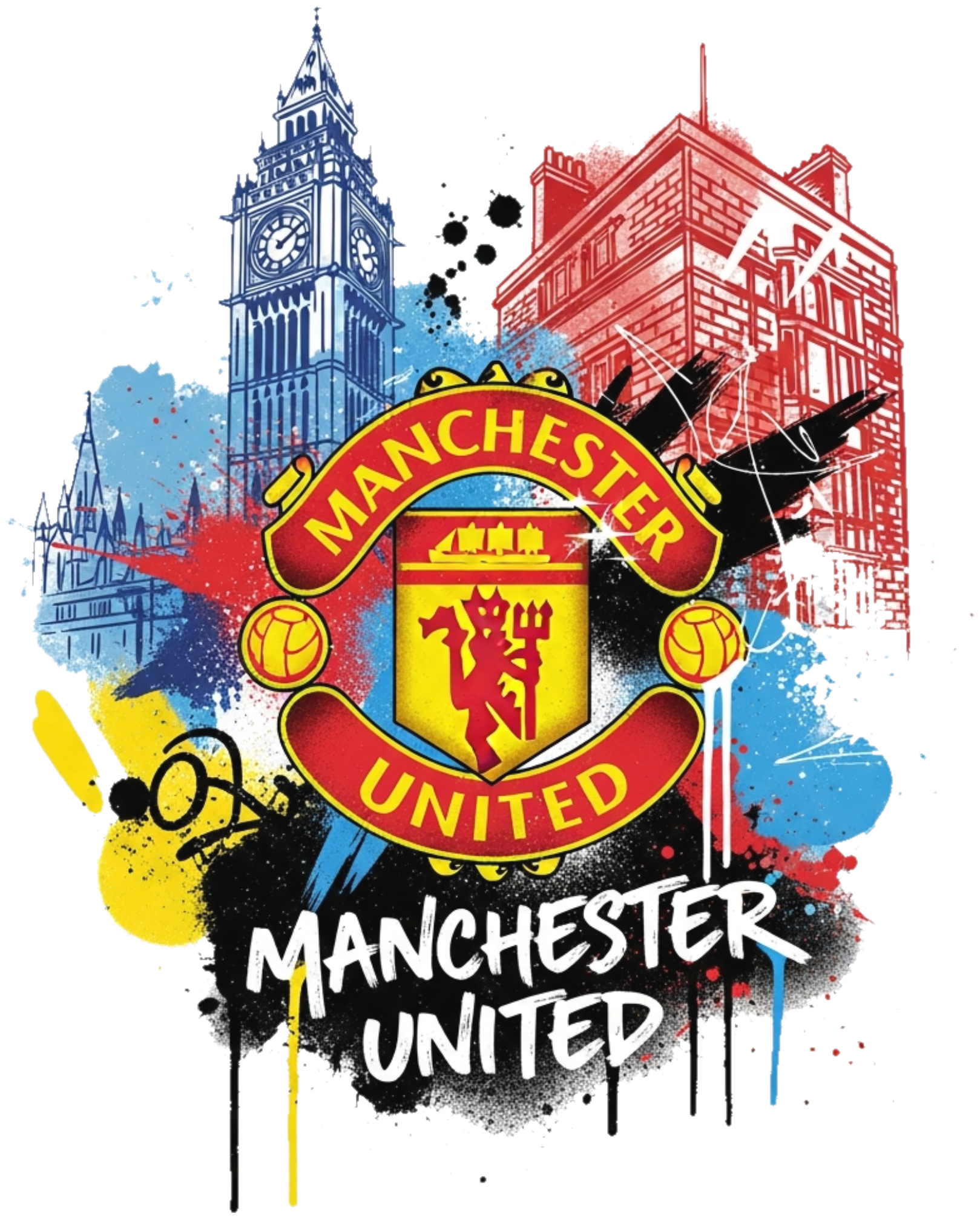 Áo Thun Trắng Manchester United Streetwear Design - 180526-17-21-YKD