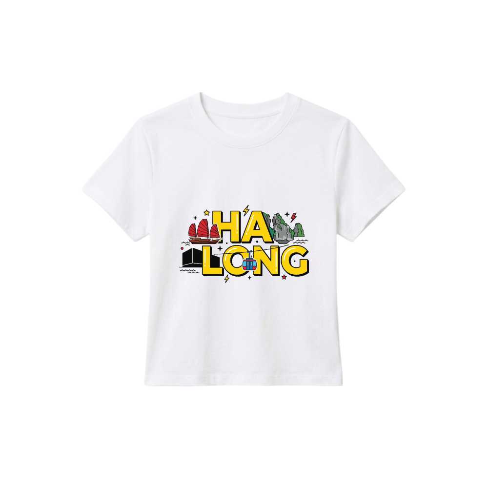Áo thun du lịch Hạ Long VNXK HAMCHOI Trắng cotton 4 chiều Ha Long Wonder Tee - 180726-08-59-JAM