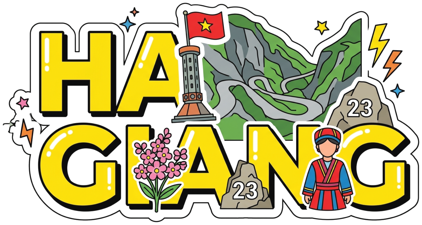 Áo thun du lịch Hà Giang VNXK HAMCHOI Trắng form rộng oversize Ha Giang Adventure Tee - 180726-08-59-YKY