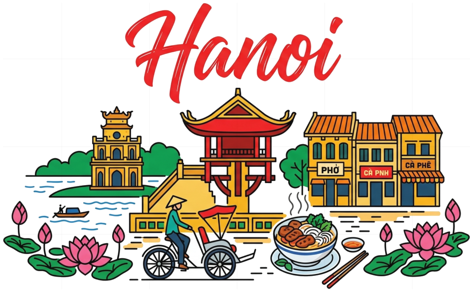 Áo thun tay lỡ unisex VNXK HAMCHOI Trắng cotton dáng rộng basic Hanoi Heart of Vietnam Tee - 180726-09-41-DAS