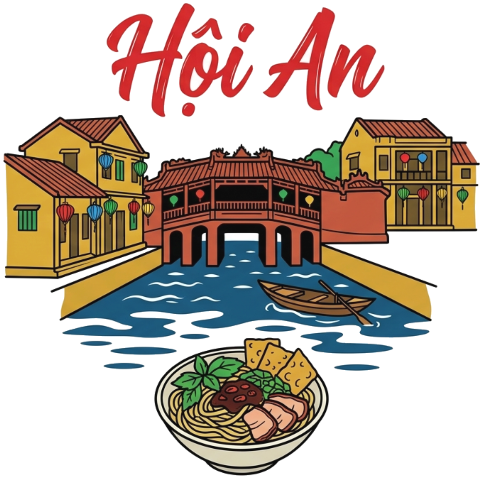 Áo thun du lịch Hội An VNXK HAMCHOI Trắng cotton form rộng Hoi An Beauty Tee - 180726-09-41-IJA