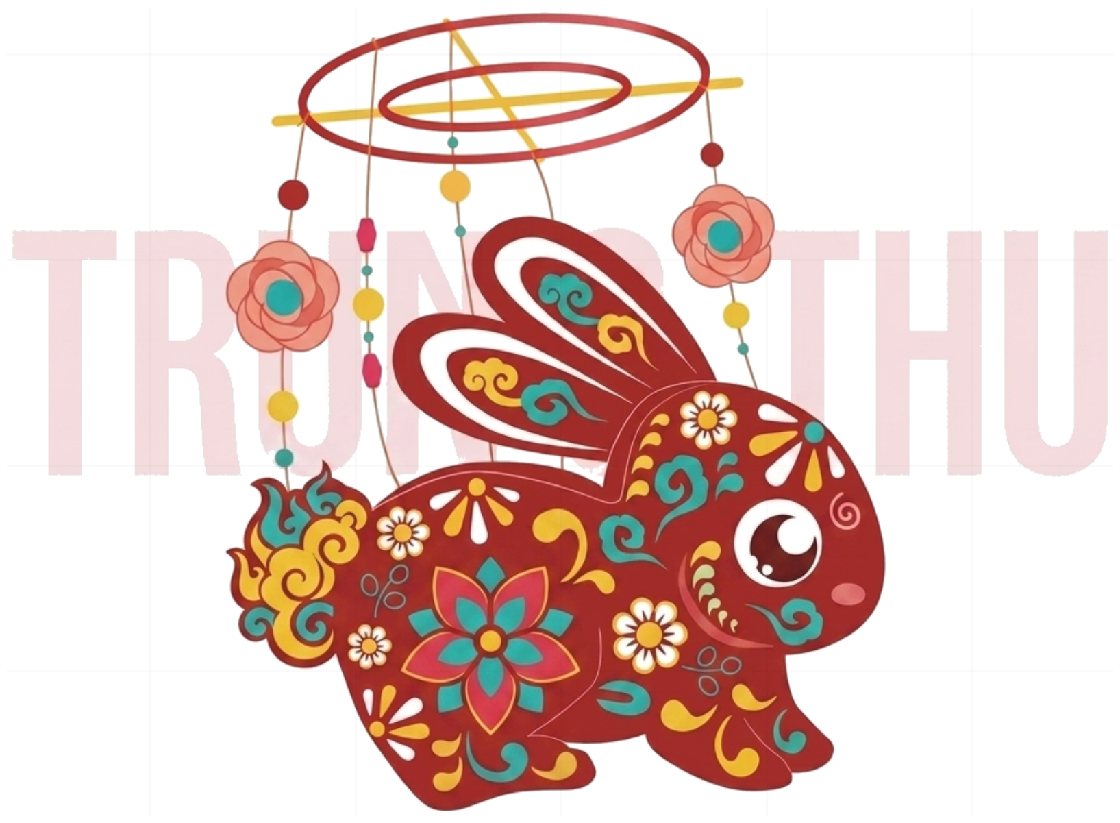 Áo Thun Hình Thỏ Trung Thu Cách Điệu Unisex Form Rộng Cotton 100% Streetwear Trendy - 180826-09-50-LFD