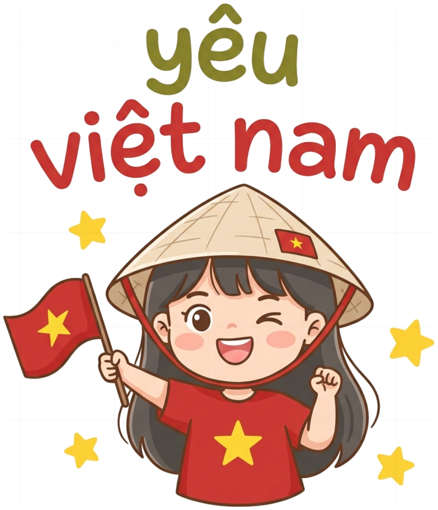 Áo Thun Unisex Yêu Việt Nam Cô Bé Nón Lá Cotton 100% Form Rộng Cực Chất - 180826-14-36-FJE
