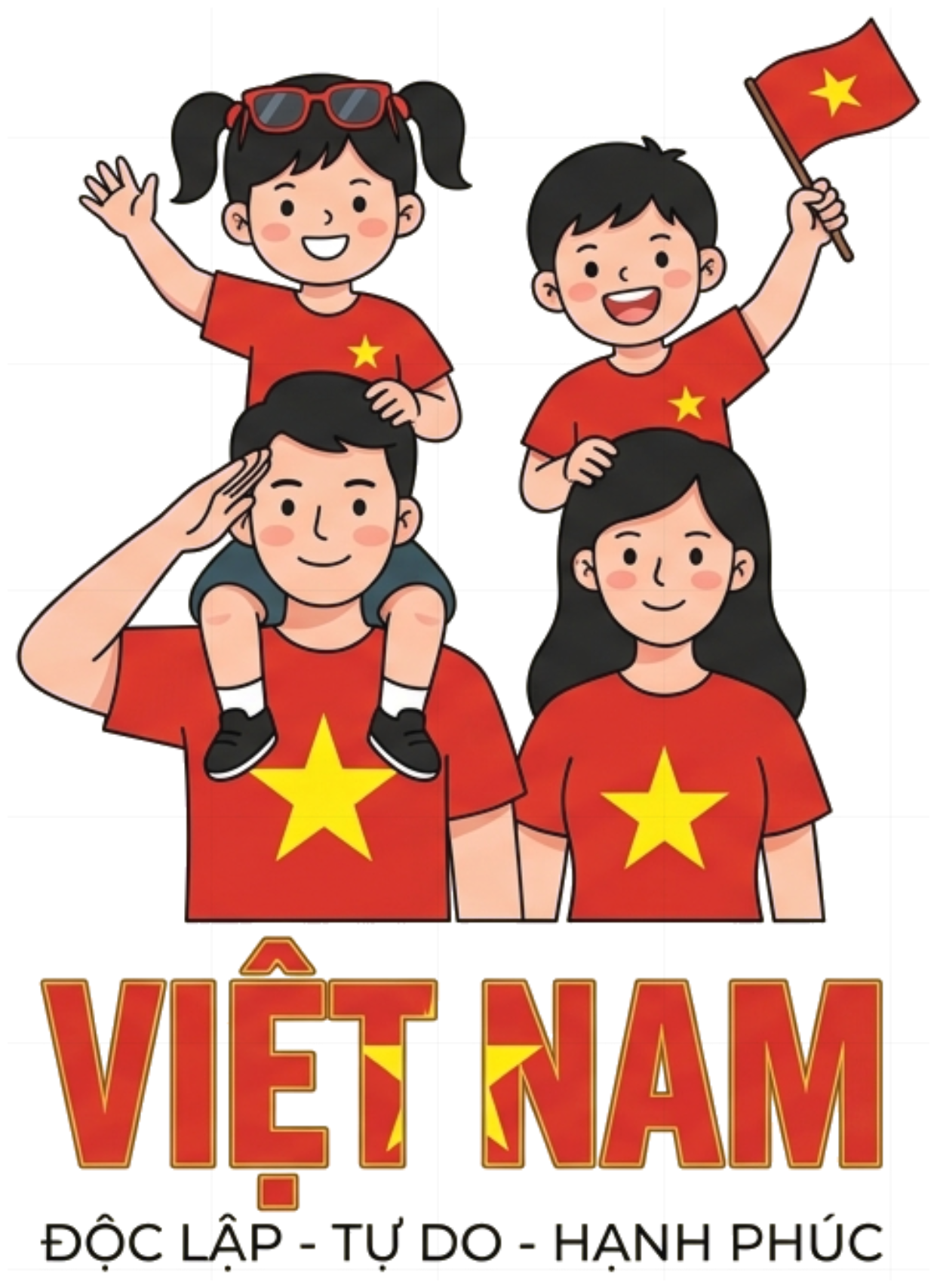 Áo Thun Việt Nam Độc Lập Tự Do Hạnh Phúc Cotton Co Giãn Form Rộng Unisex Thời Trang Trendy - 180826-15-14-ZOH