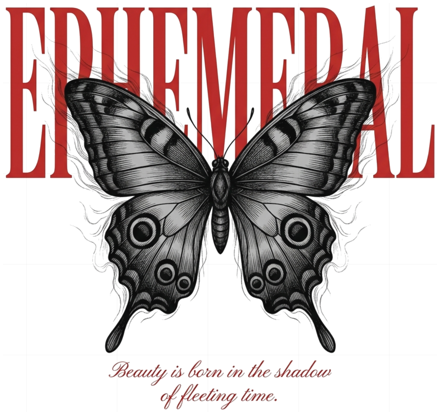 Áo thun nam nữ Unisex Gothic Butterfly EPHEMERAL phong cách Darkwear Streetwear cực chất - 180826-16-48-HAX