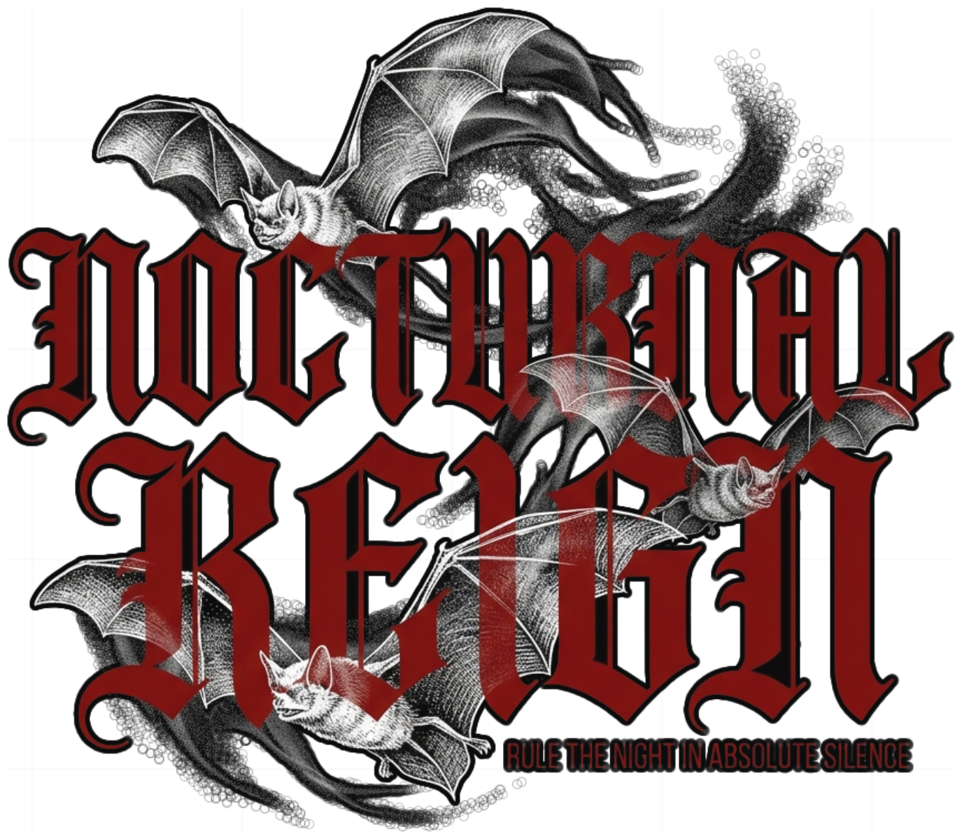 Áo Thun Unisex Gothic Darkwear In Hình Dơi Nocturnal Reign Form Rộng Cotton Cao Cấp Cực Chất - 180826-16-56-IAI