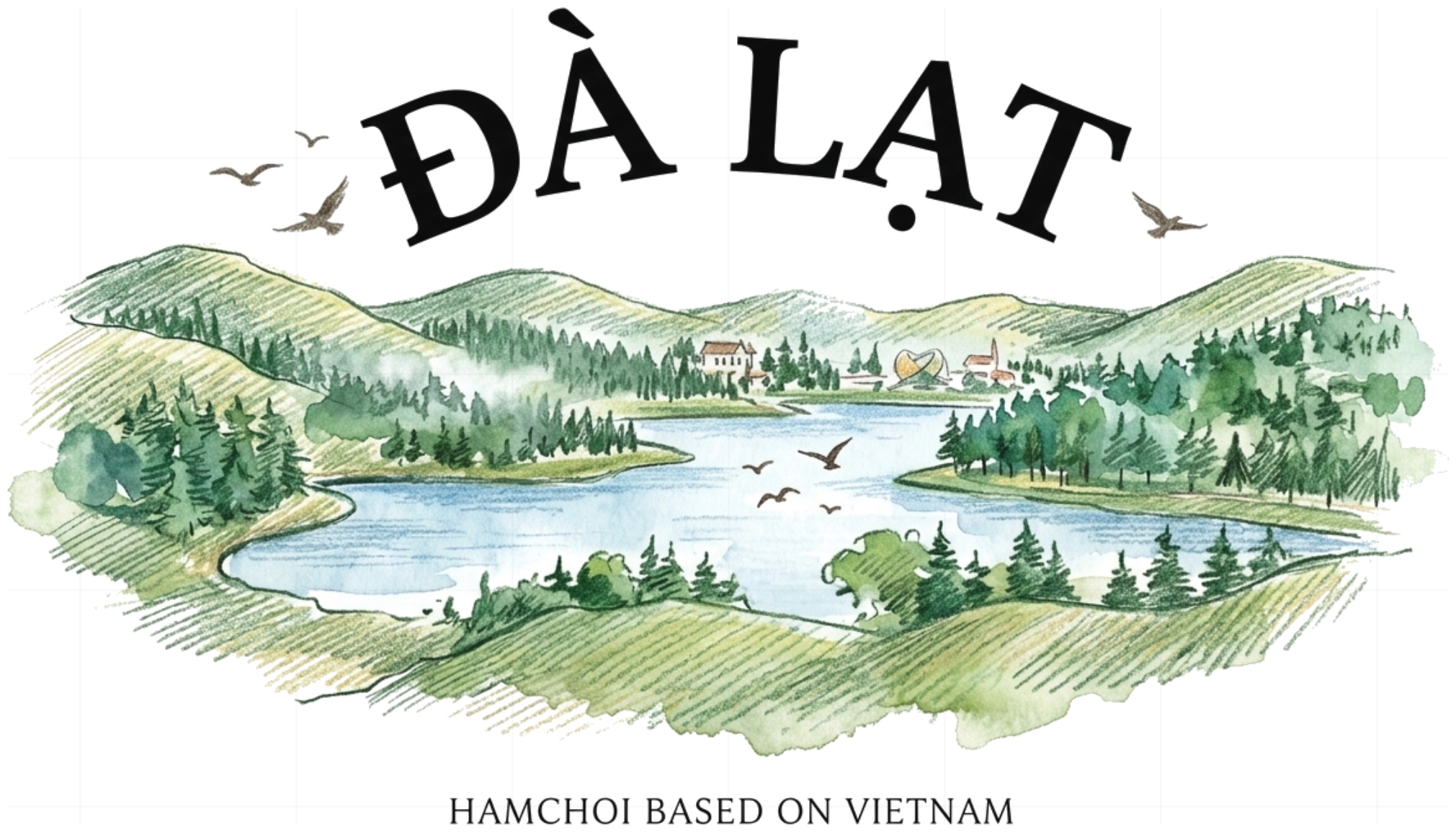 Áo thun tay dài VNXK HAMCHOI Trắng form rộng Dalat Long sleeves - 180926-15-53-SRI