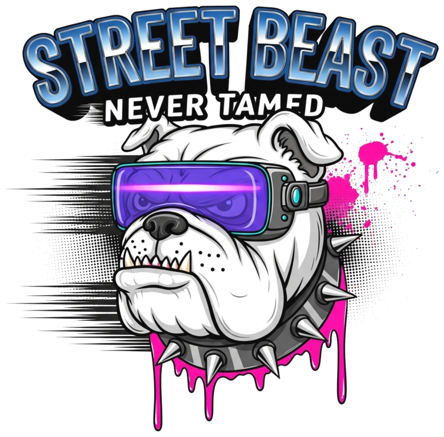 Áo Thun Street Beast Bulldog Y2K Streetwear Cotton Cao Cấp - 190626-10-53-SDH