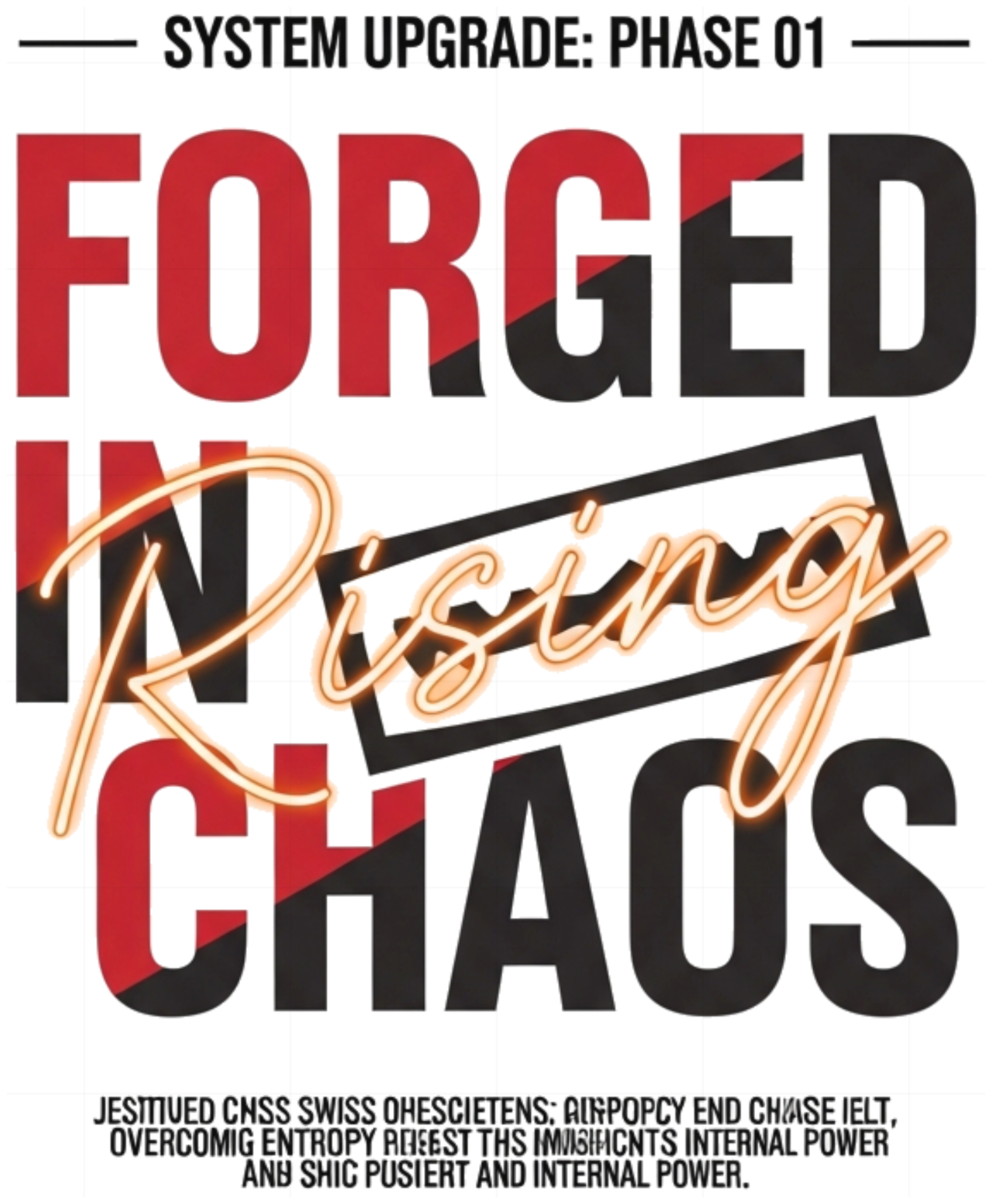 Áo Thun Unisex Streetwear FORGED IN CHAOS Form Rộng Cotton Cao Cấp - 190626-16-44-NZX