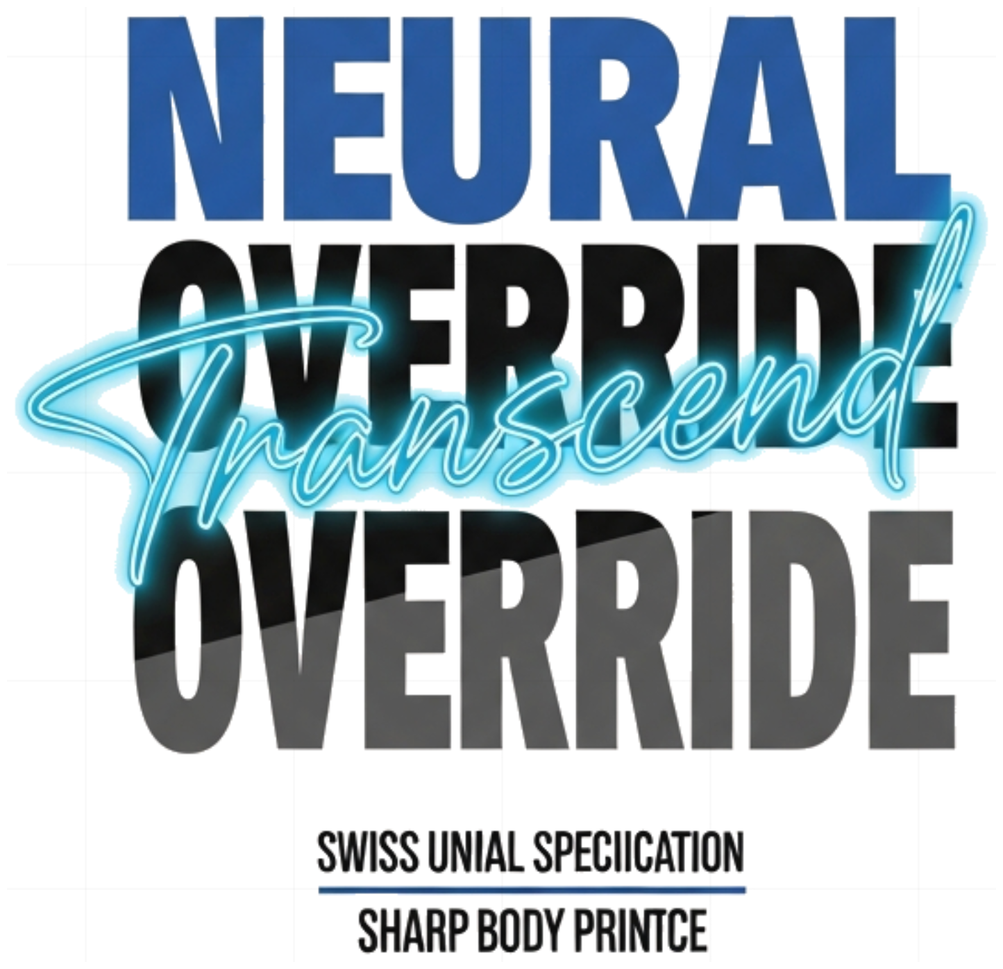 Áo Thun Trắng Cyberpunk Neural Override Streetwear Form Rộng Cotton - 190626-16-56-ZEV