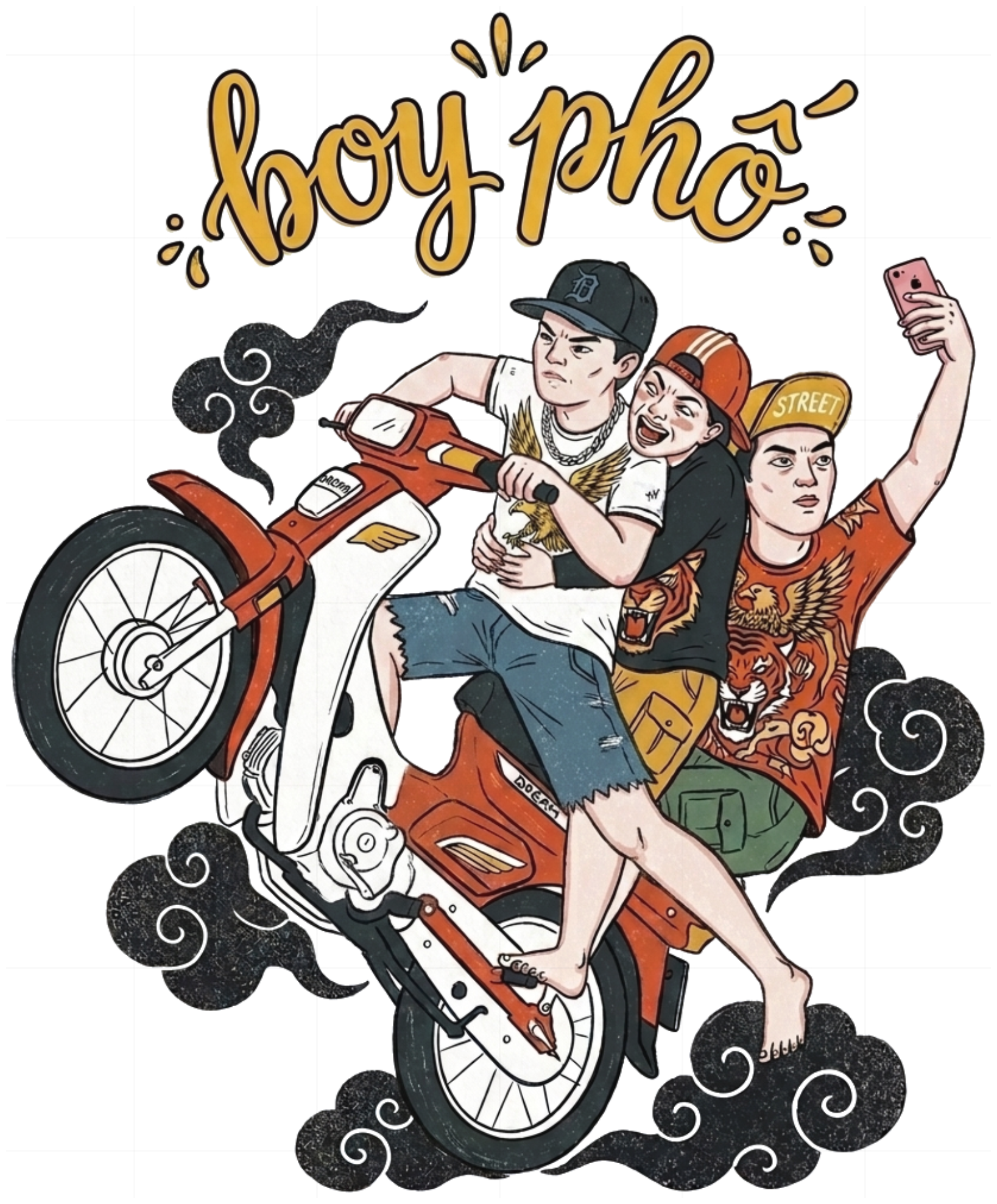 Áo Thun Boy Phố Bốc Đầu Xe Dream Độc Đáo Unisex Form Rộng Cotton vietnam.yo- 190826-14-18-BCH