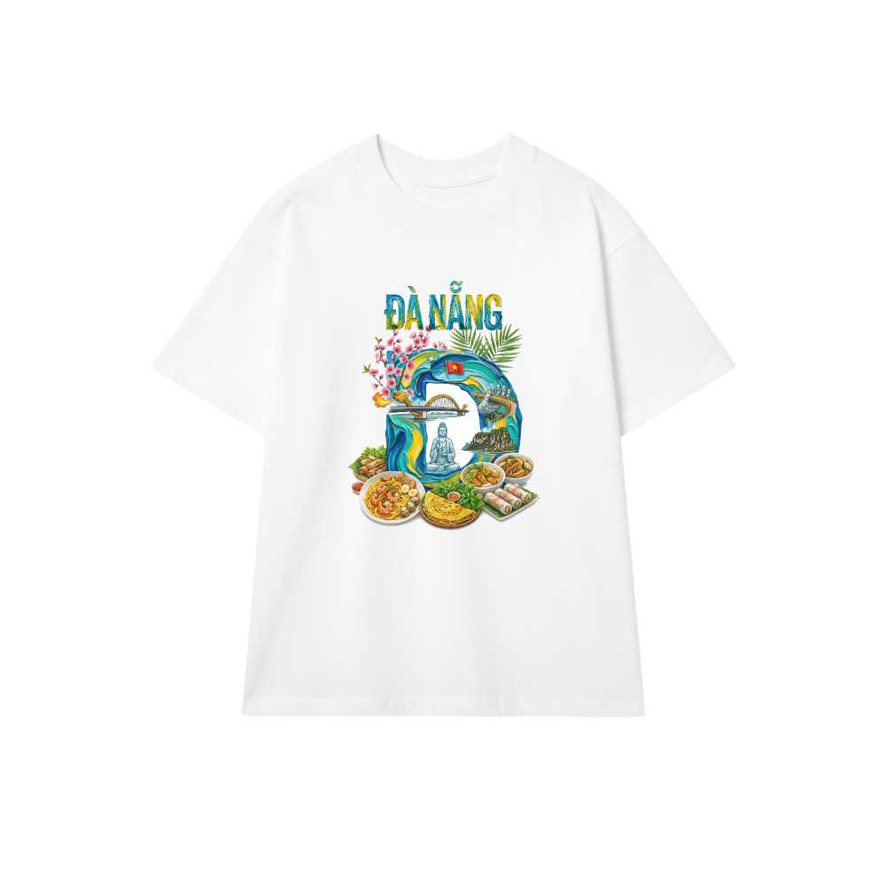 Áo Thun Unisex In Đà Nẵng Nghệ Thuật - Áo Phông Nam Nữ Cotton Form Rộng Streetwear - 200426-14-39-BCC
