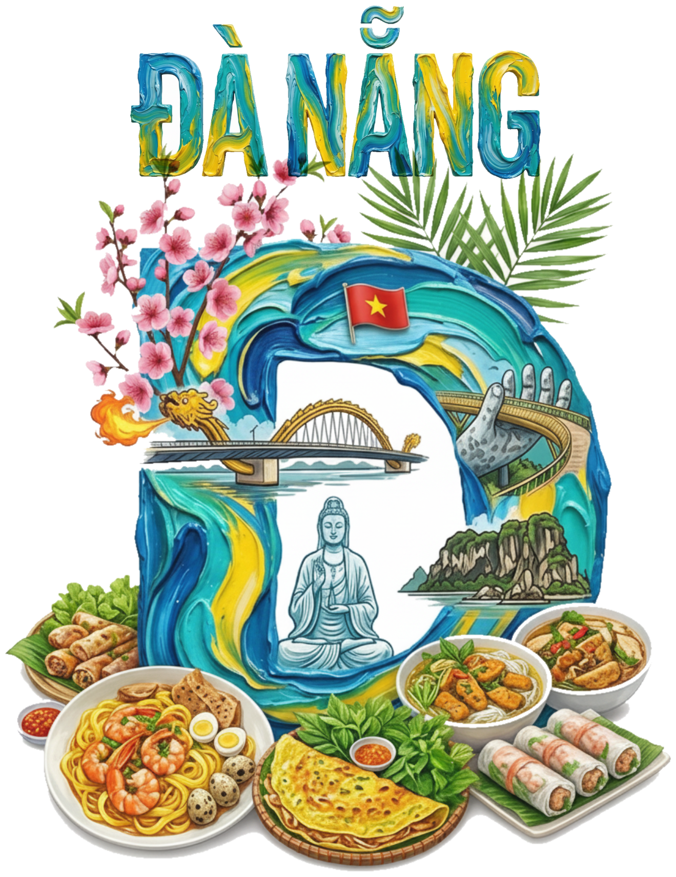 Áo Thun Unisex In Đà Nẵng Nghệ Thuật - Áo Phông Nam Nữ Cotton Form Rộng Streetwear - 200426-14-39-BCC