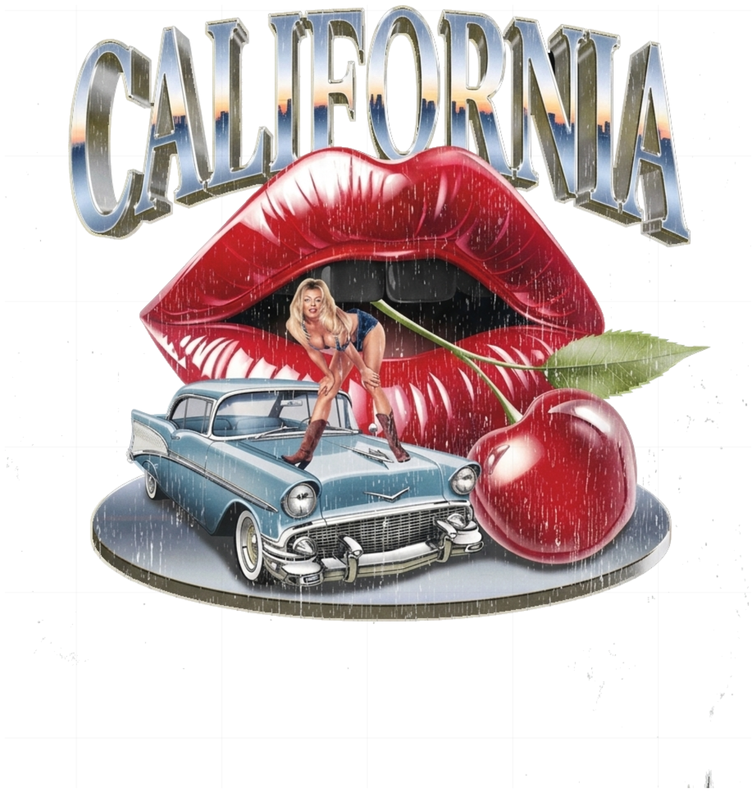Áo thun trắng California Vintage Streetwear Form rộng Cotton cao cấp - 200626-10-16-ULG