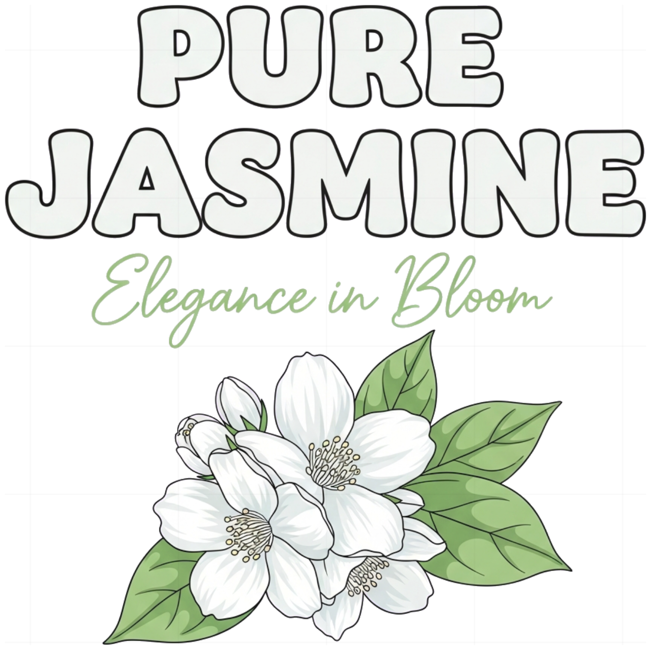 Áo thun trắng Pure Jasmine Unisex Cotton Form Rộng - 200626-15-46-IGJ