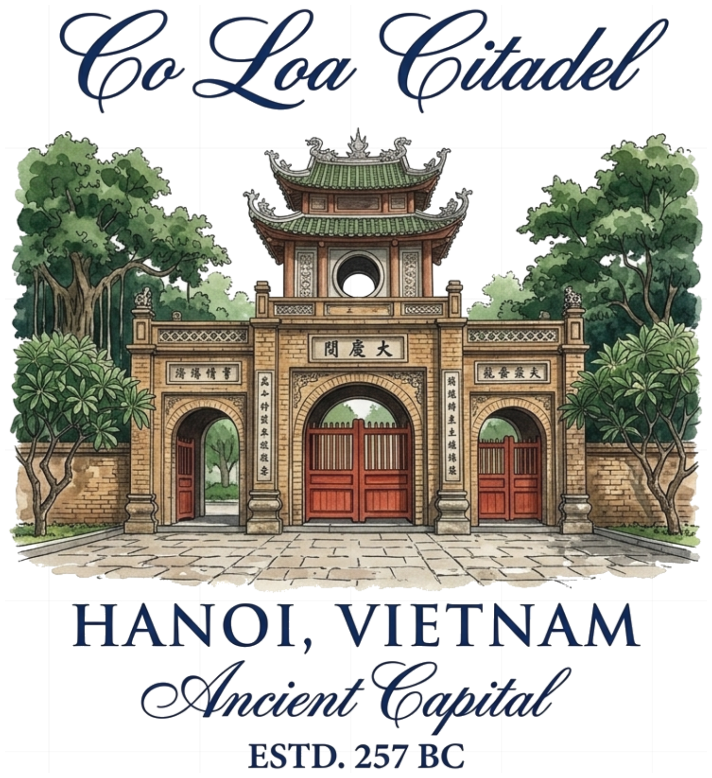 Áo Phông Cổ Loa Citadel Hà Nội Di Sản Việt Nam Form Rộng Unisex Cotton Cao Cấp 201026-14-17-QMU