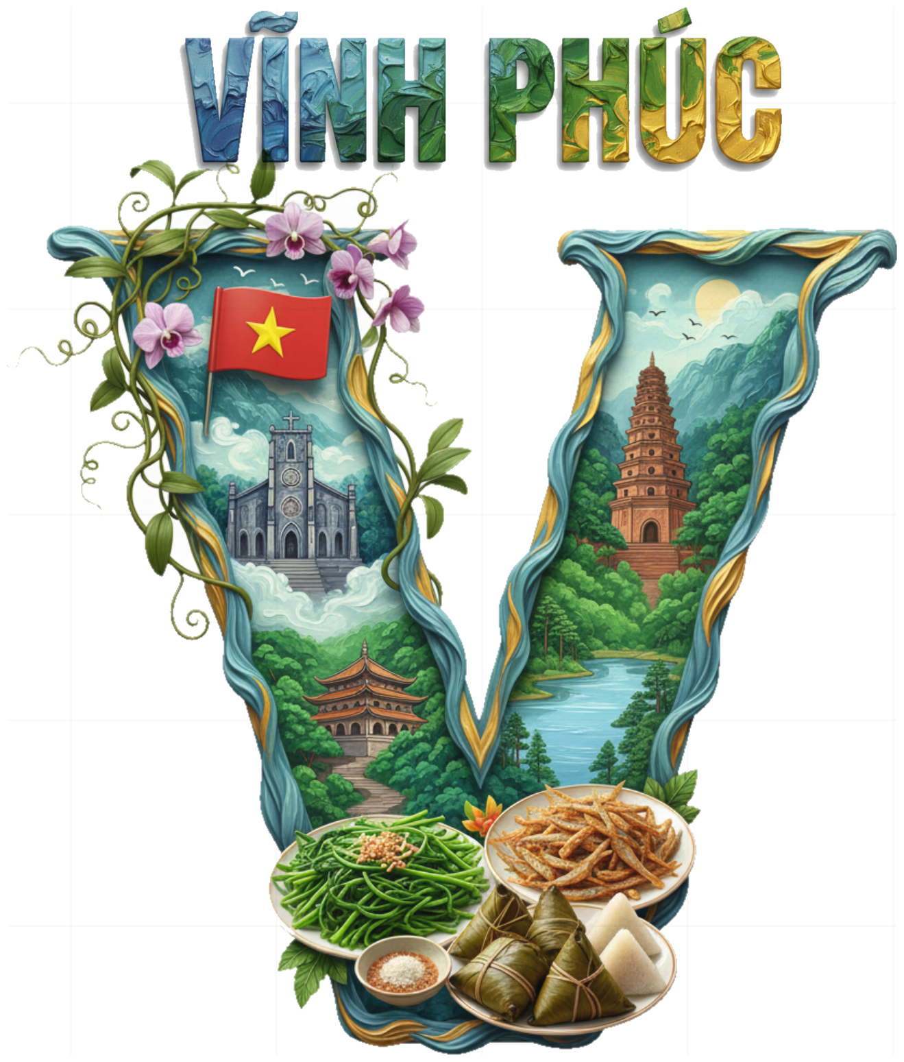 Áo Thun Trắng In Hình Vĩnh Phúc Du Lịch Tam Đảo Tây Thiên Unisex Form Rộng Cotton Cao Cấp Xu Hướng Streetwear 2026 - 210426-10-15-FOD