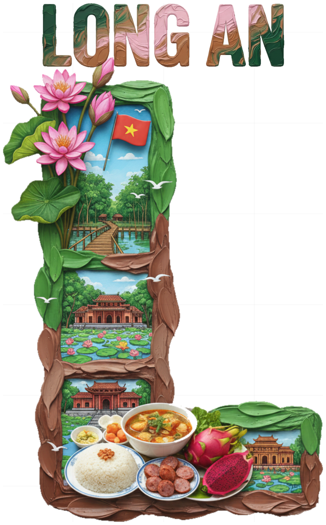 Áo Thun Trắng Unisex Long An Design Chữ L Nghệ Thuật - Áo Phông Cotton Form Rộng Trendy Du Lịch Vi Vu - 210426-14-28-CVP