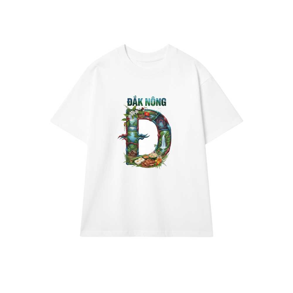 Áo Thun Unisex Trắng In Hình Đắk Nông Tà Đùng Cực Chất - Phông Cotton 100% Co Giãn Form Rộng Xu Hướng Du Lịch Local Brand - 210426-15-10-FMI