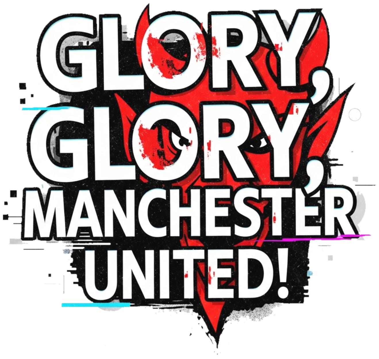 Áo Thun Trắng Manchester United MU Glory Glory Unisex Nam Nữ Cotton Co Giãn Form Rộng Oversize Xu Hướng Y2K Cyber Ghetto Streetwear - 210526-08-16-OYR