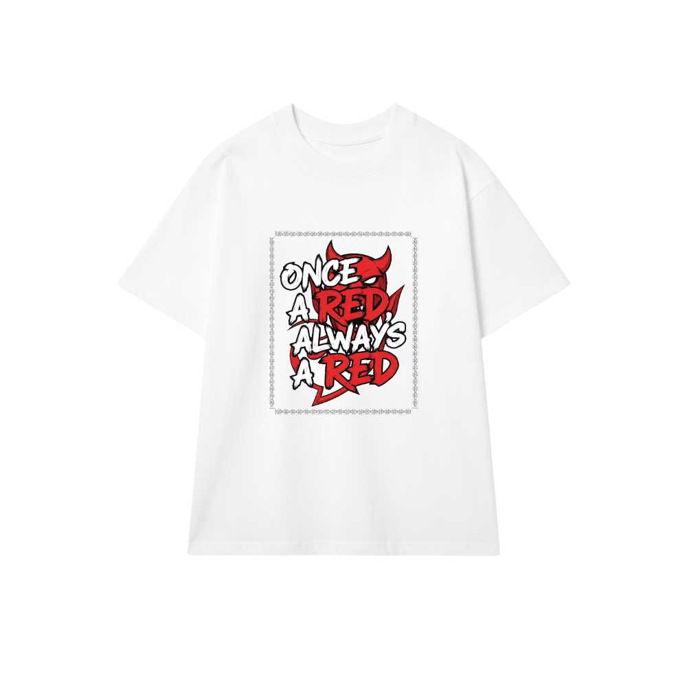 Áo Thun Manchester United "Once a Red, Always a Red" - Áo Phông Unisex Nam Nữ Form Rộng Cotton Cao Cấp, Phong Cách Streetwear Độc Lạ - 210526-08-36-FTY