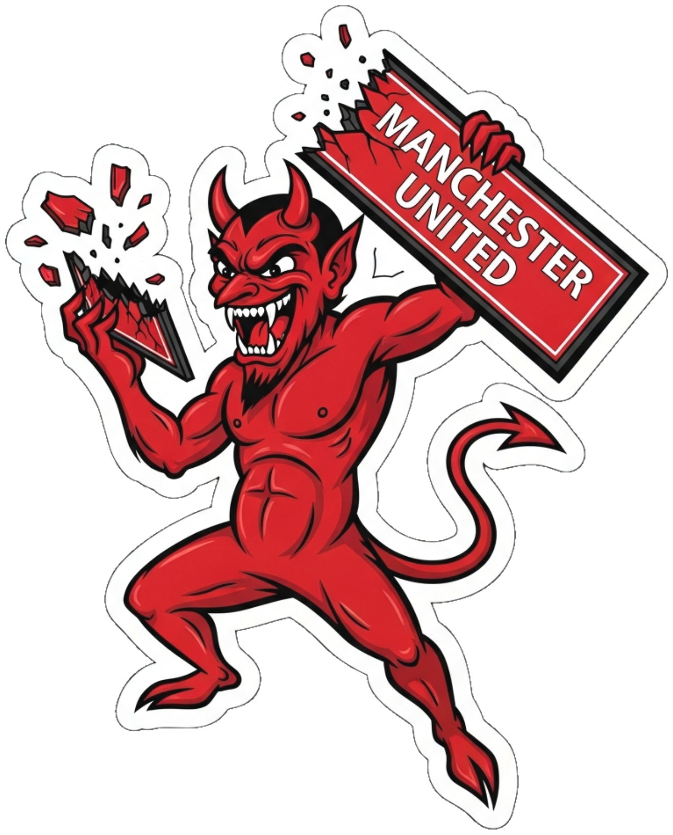 Áo Thun Manchester United Quỷ Đỏ Phá Phách Unisex Cotton Cao Cấp Form Rộng Trendy - Áo Phông Man Utd Slogan Design - 210526-09-05-OHD