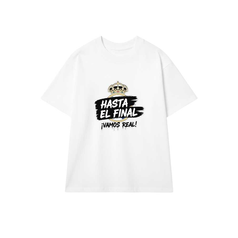 Áo Thun Real Madrid Hasta El Final Unisex Form Rộng - Áo Phông Bóng Đá Madridista Streetwear Cotton Co Giãn 4 Chiều - 210526-10-09-YRK