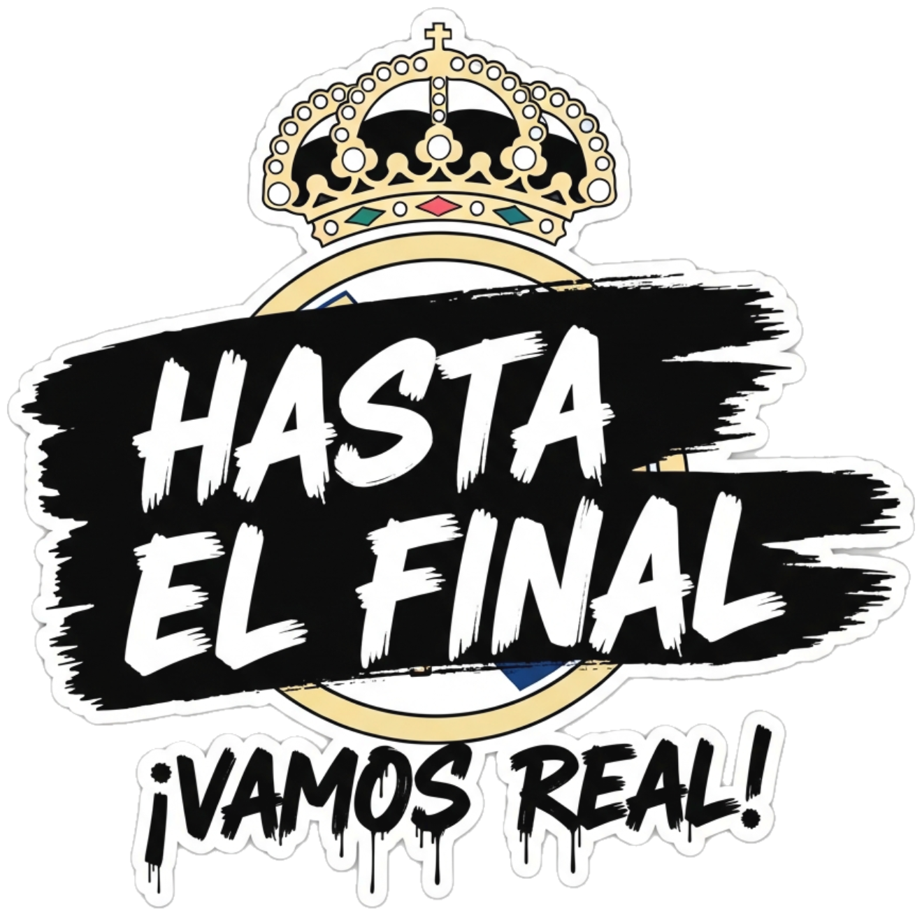 Áo Thun Real Madrid Hasta El Final Unisex Form Rộng - Áo Phông Bóng Đá Madridista Streetwear Cotton Co Giãn 4 Chiều - 210526-10-09-YRK