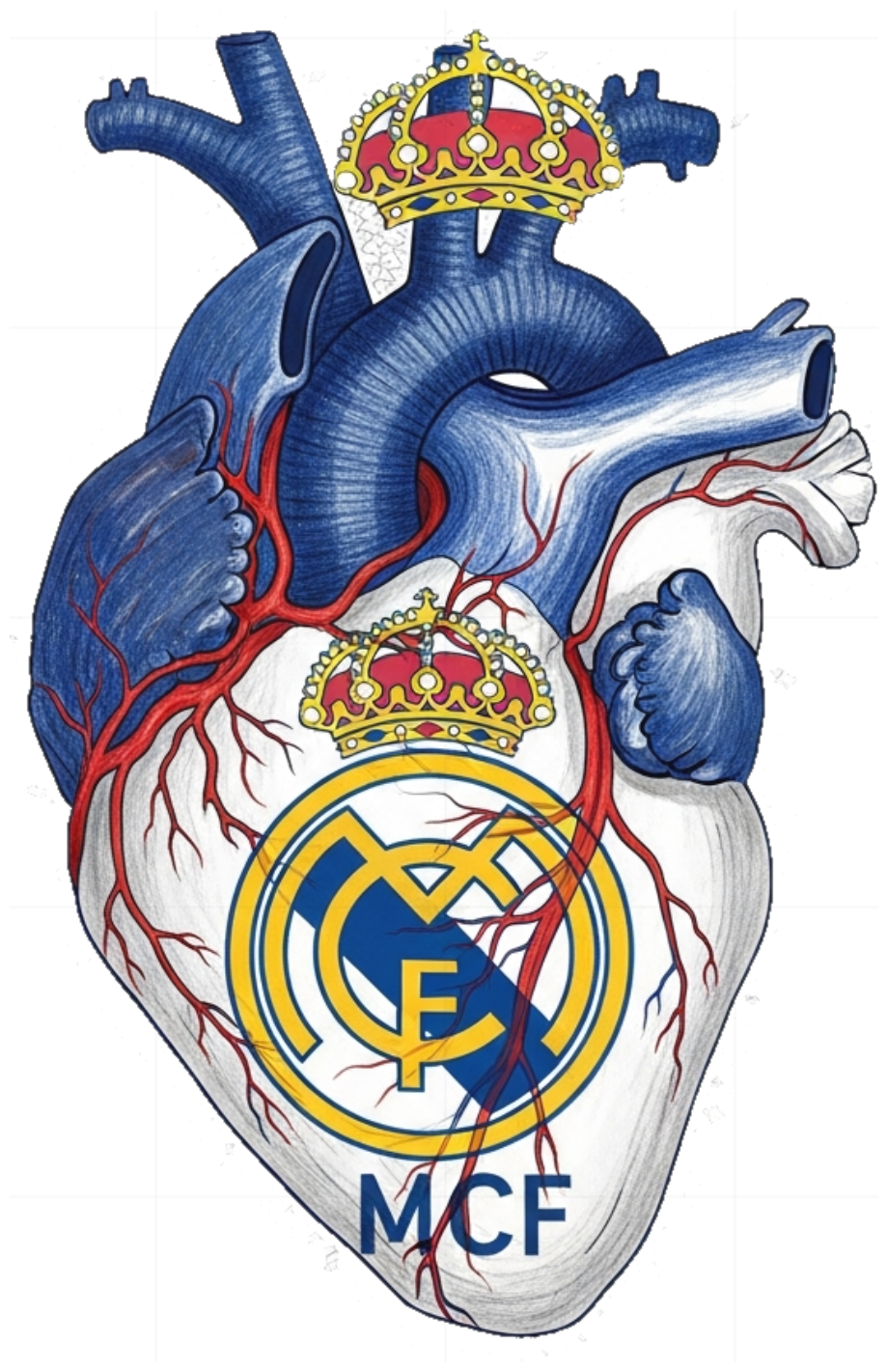 Áo Thun Unisex Real Madrid Trái Tim Giải Phẫu Design Độc Lạ Cotton Co Giãn 4 Chiều Streetwear Cực Chất - 210526-10-12-YKQ