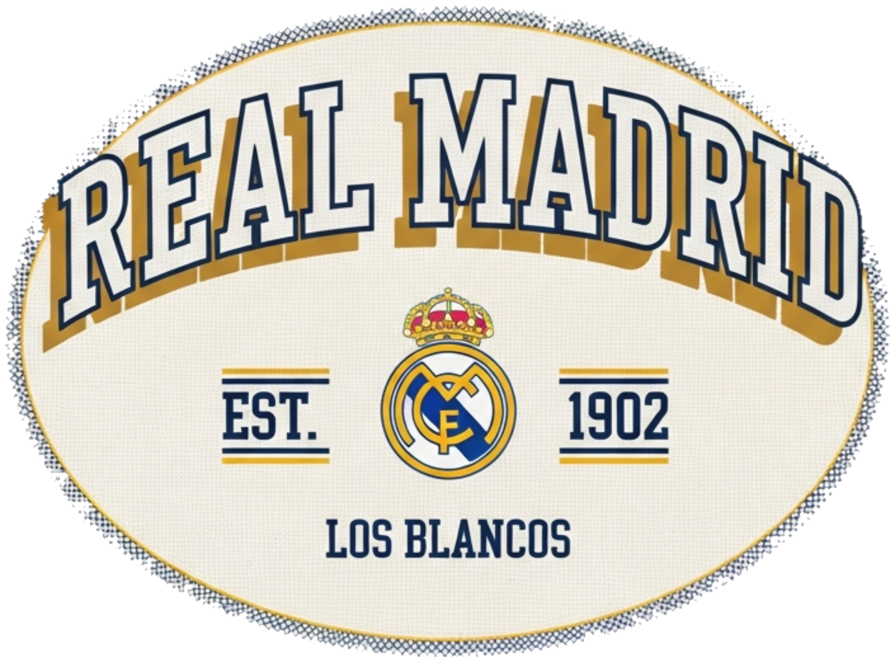 Áo Thun Real Madrid Unisex Form Rộng Vintage Cotton Est 1902 Los Blancos - Thời Trang Thể Thao Local Brand Cao Cấp - 210526-10-29-KXB