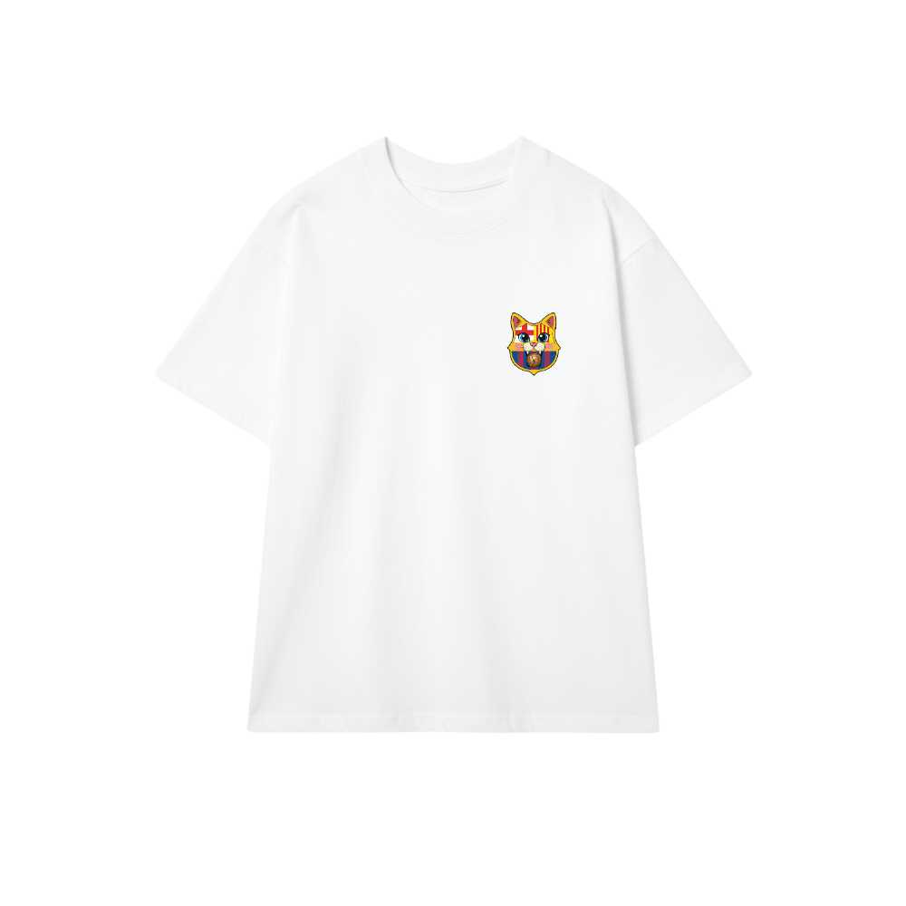 Áo Thun FC Barcelona Unisex Form Rộng - Áo Phông Culer In Hình Linh Vật Mèo Catalonia Cực Chất 2024 - 210526-11-57-ZRE