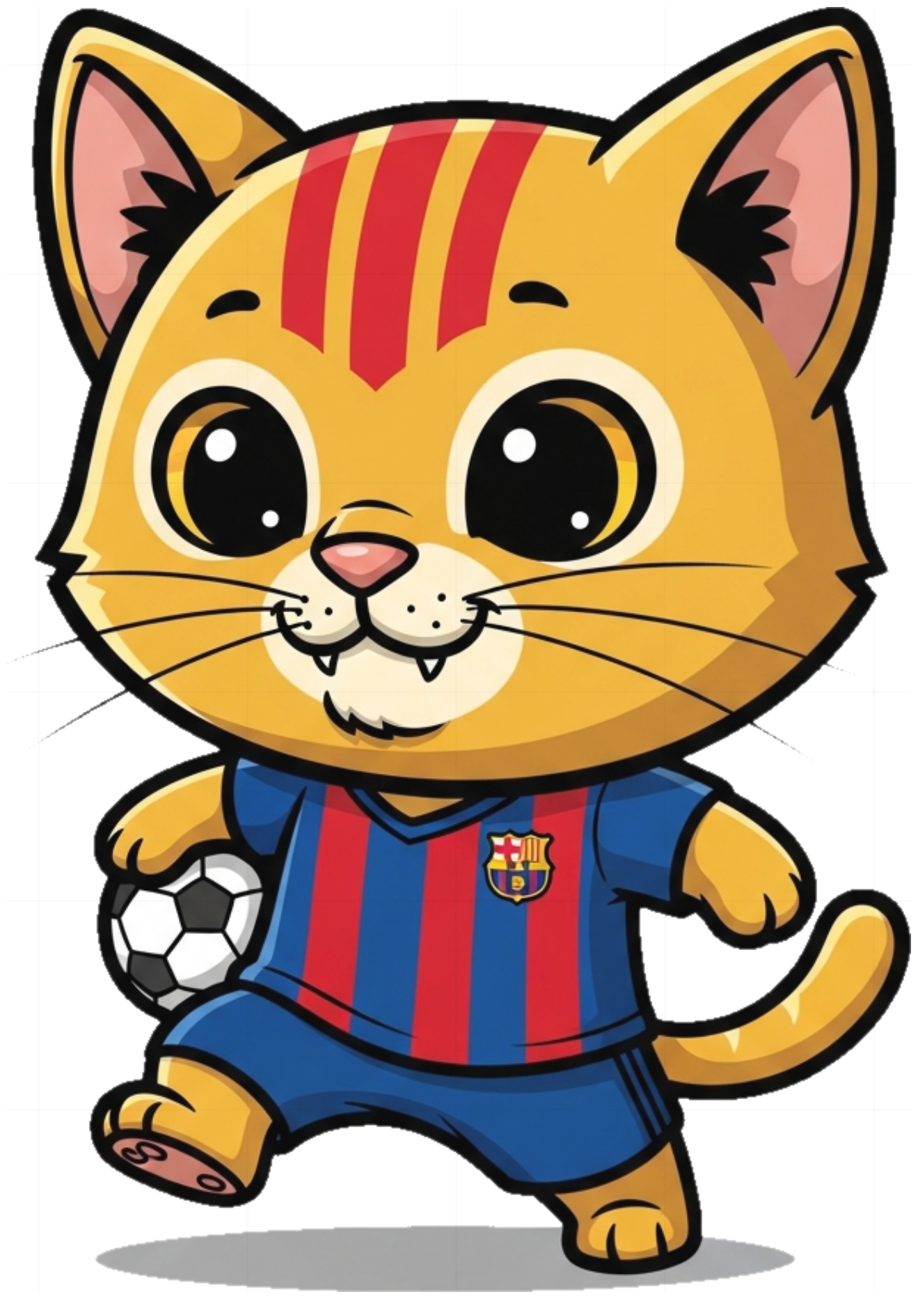 Áo Thun Unisex FC Barcelona Mèo Rừng Cute - Áo Phông Nam Nữ Cotton Form Rộng Cao Cấp Đỉnh Chóp - Design 210526-13-41-PLX