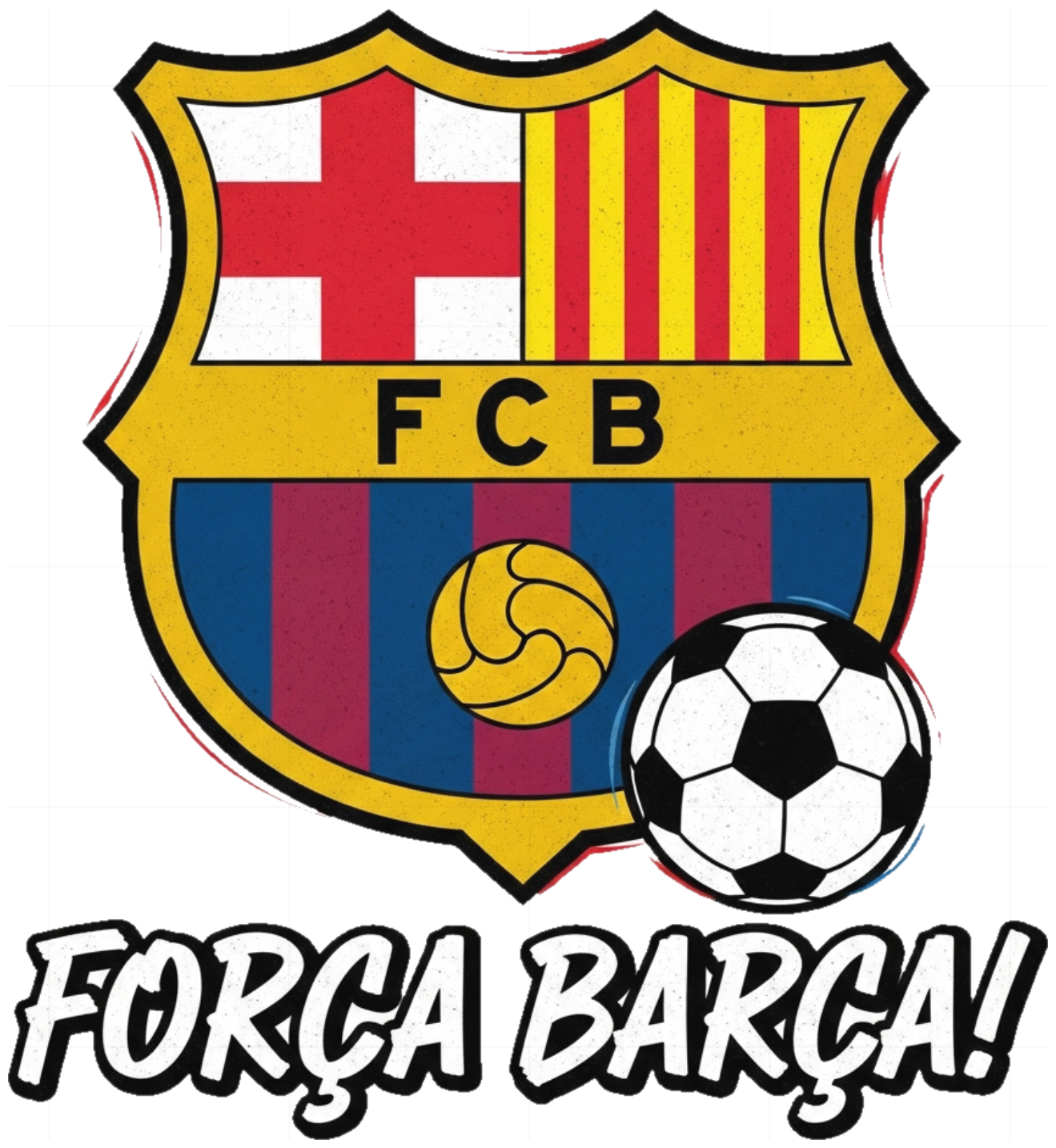 Áo Thun Unisex FC Barcelona "Força Barça!" Cotton Co Giãn Form Rộng Trendy - Thiết Kế Fan Cule Cực Chất - 210526-14-01-QJI