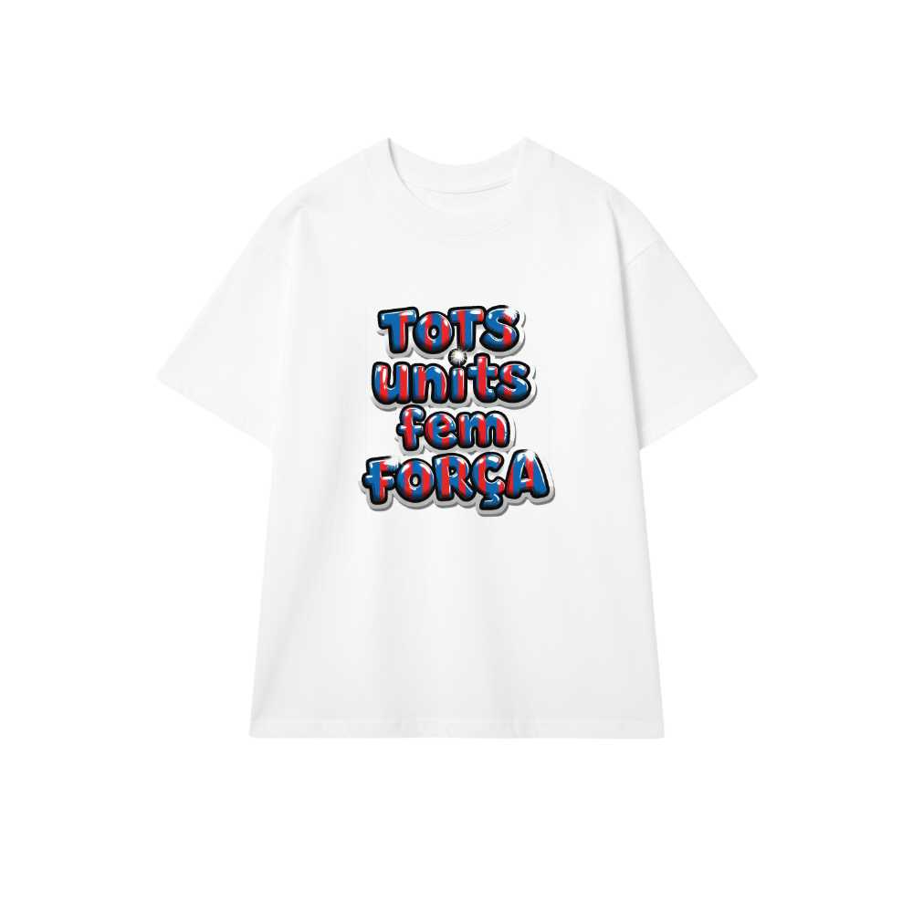Áo Thun Trắng Unisex Form Rộng Oversize Cotton Slogan Barcelona Streetwear Graffiti Cực Chất - 210526-14-39-XBR